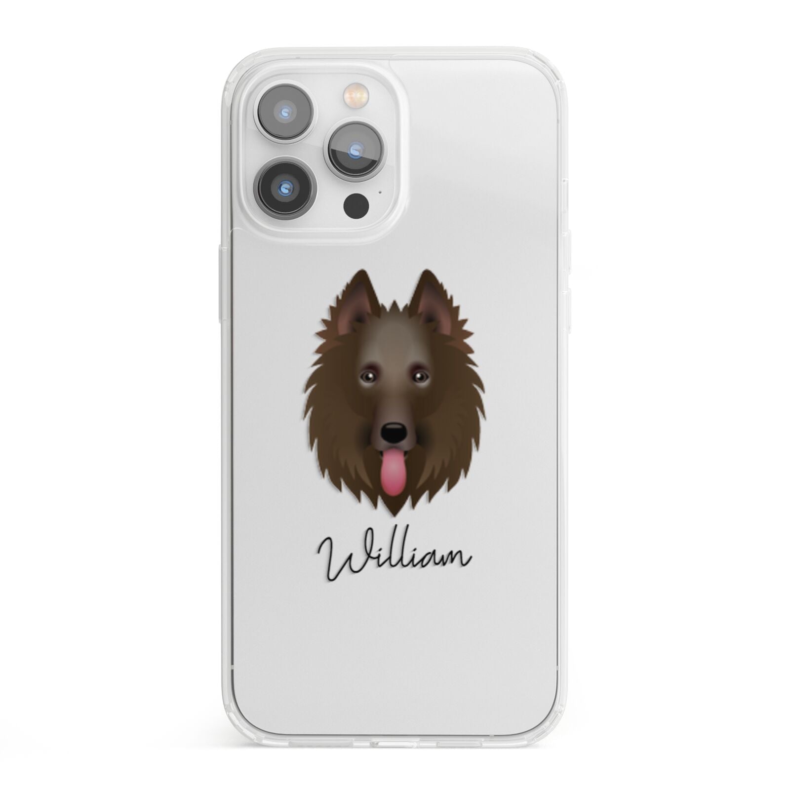 Belgian Shepherd Personalised iPhone 13 Pro Max Clear Bumper Case