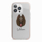 Belgian Shepherd Personalised iPhone 13 Pro TPU Impact Case with Pink Edges