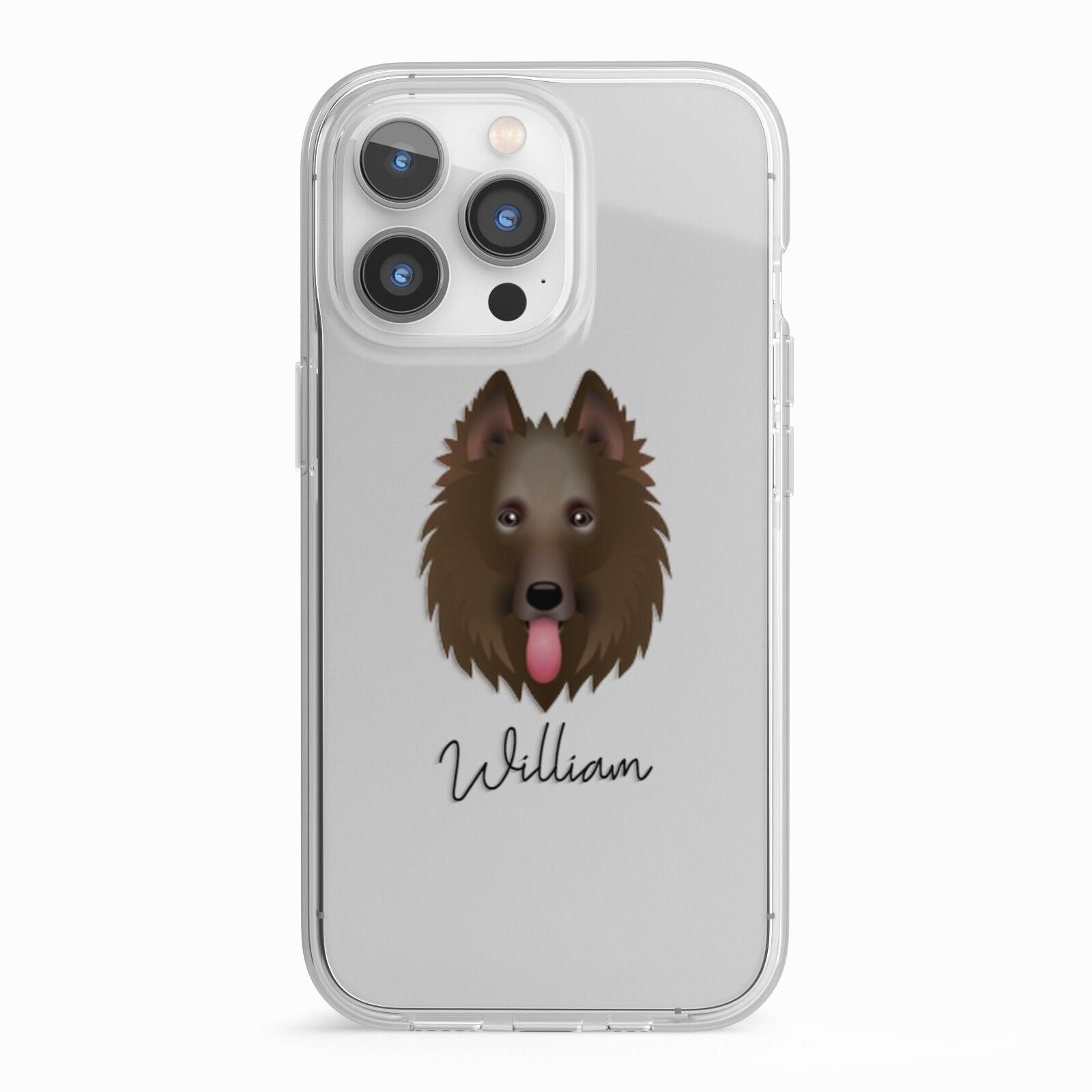 Belgian Shepherd Personalised iPhone 13 Pro TPU Impact Case with White Edges