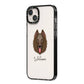Belgian Shepherd Personalised iPhone 14 Plus Black Impact Case Side Angle on Silver phone