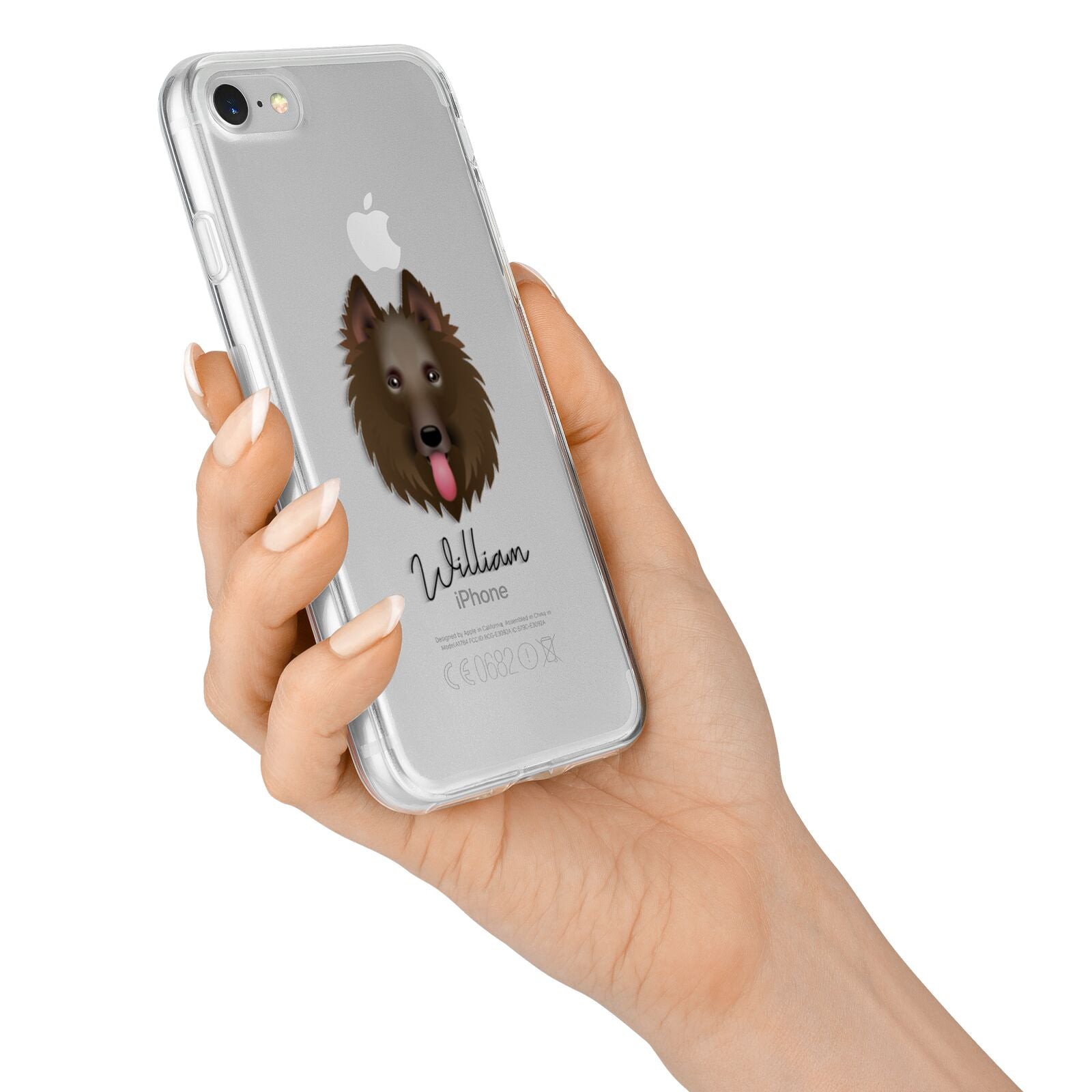Belgian Shepherd Personalised iPhone 7 Bumper Case on Silver iPhone Alternative Image