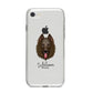 Belgian Shepherd Personalised iPhone 8 Bumper Case on Silver iPhone