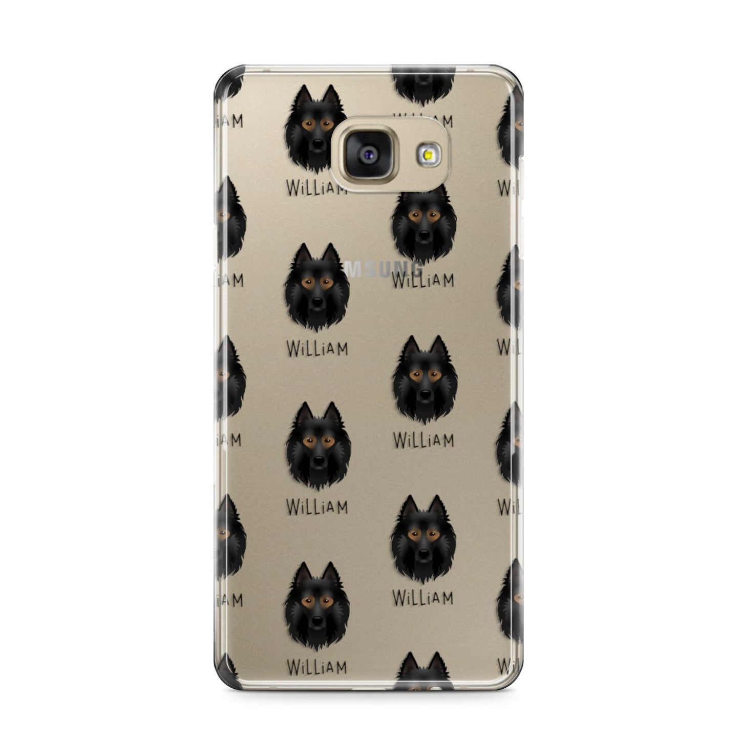 Belgian Tervuren Icon with Name Samsung Galaxy A9 2016 Case on gold phone