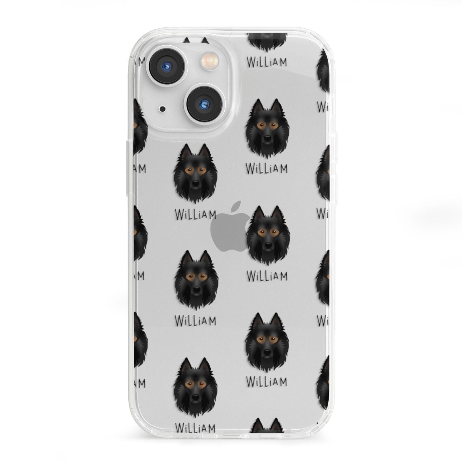Belgian Tervuren Icon with Name iPhone 13 Mini Clear Bumper Case