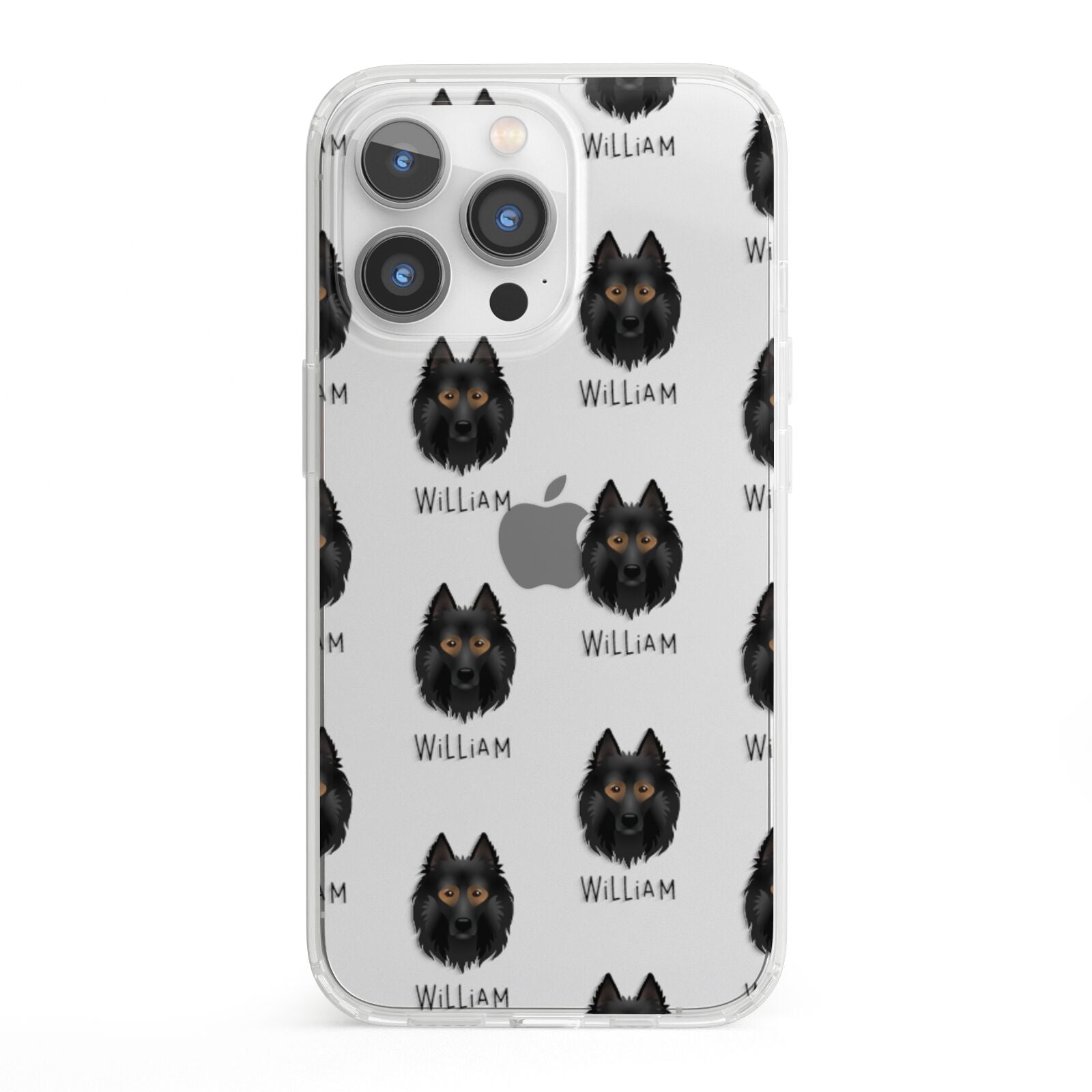 Belgian Tervuren Icon with Name iPhone 13 Pro Clear Bumper Case