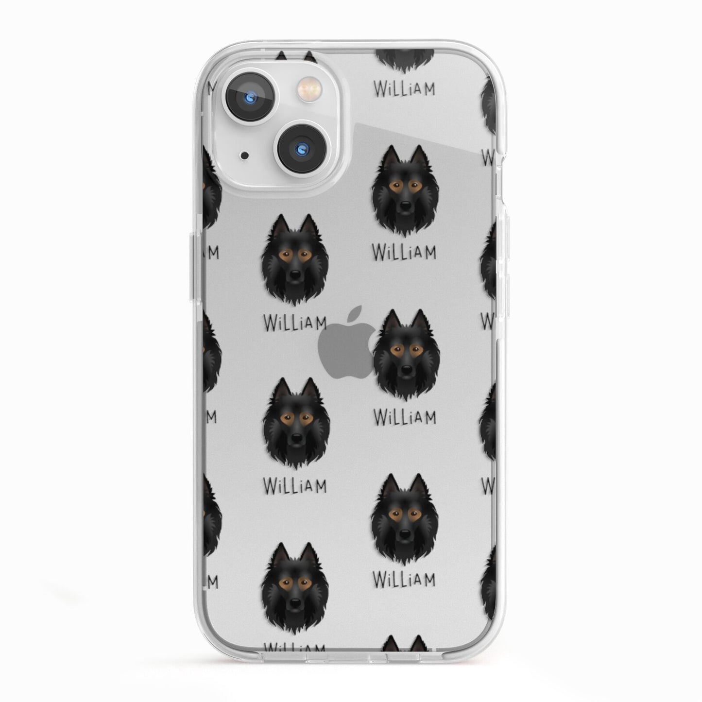 Belgian Tervuren Icon with Name iPhone 13 TPU Impact Case with White Edges