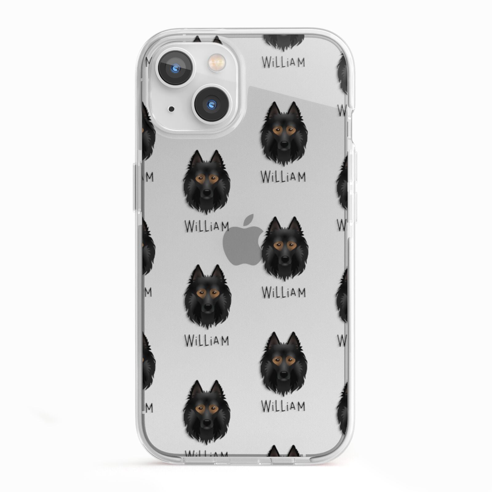 Belgian Tervuren Icon with Name iPhone 13 TPU Impact Case with White Edges