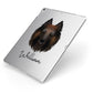 Belgian Tervuren Personalised Apple iPad Case on Silver iPad Side View