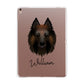 Belgian Tervuren Personalised Apple iPad Rose Gold Case