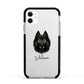Belgian Tervuren Personalised Apple iPhone 11 in White with Black Impact Case