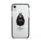 Belgian Tervuren Personalised Apple iPhone XR Impact Case Black Edge on Silver Phone