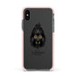 Belgian Tervuren Personalised Apple iPhone Xs Impact Case Pink Edge on Black Phone