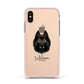 Belgian Tervuren Personalised Apple iPhone Xs Impact Case Pink Edge on Gold Phone