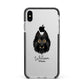 Belgian Tervuren Personalised Apple iPhone Xs Max Impact Case Black Edge on Silver Phone