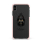 Belgian Tervuren Personalised Apple iPhone Xs Max Impact Case Pink Edge on Black Phone