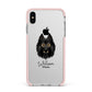 Belgian Tervuren Personalised Apple iPhone Xs Max Impact Case Pink Edge on Silver Phone