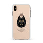 Belgian Tervuren Personalised Apple iPhone Xs Max Impact Case White Edge on Gold Phone
