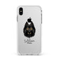 Belgian Tervuren Personalised Apple iPhone Xs Max Impact Case White Edge on Silver Phone