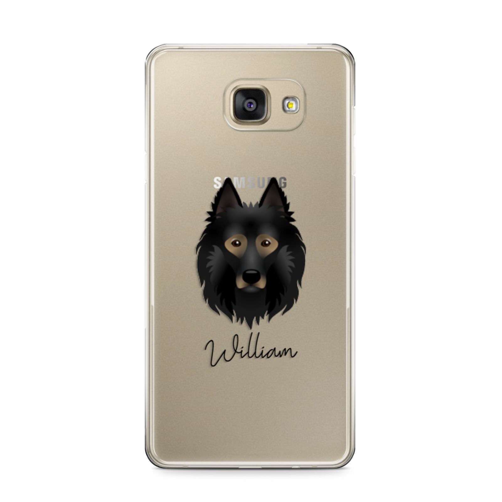 Belgian Tervuren Personalised Samsung Galaxy A9 2016 Case on gold phone