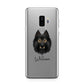 Belgian Tervuren Personalised Samsung Galaxy S9 Plus Case on Silver phone