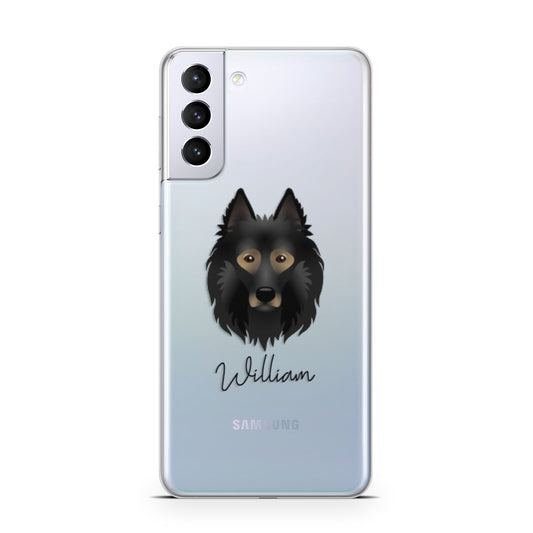 Belgian Tervuren Personalised Samsung S21 Plus Phone Case
