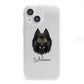 Belgian Tervuren Personalised iPhone 13 Mini Clear Bumper Case