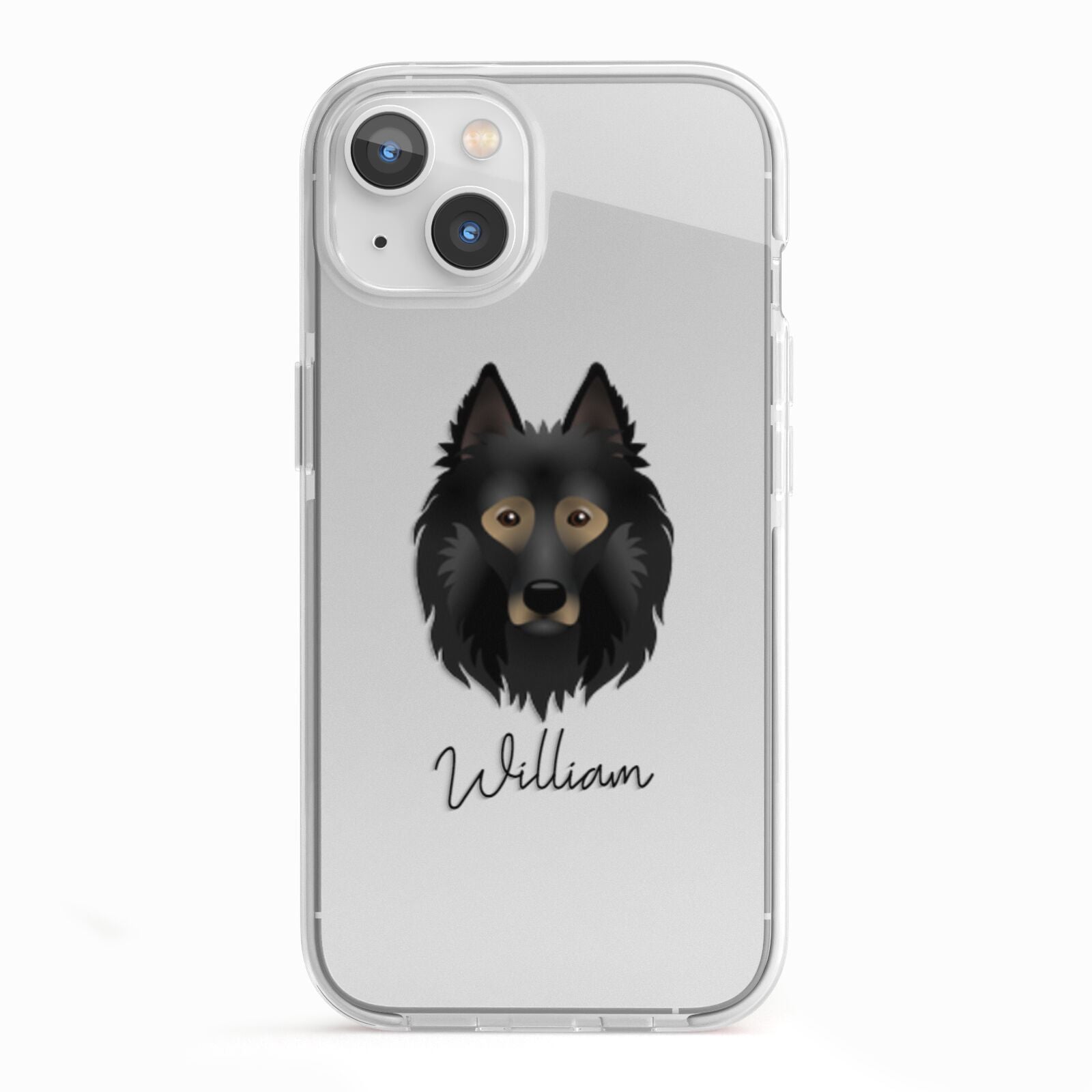 Belgian Tervuren Personalised iPhone 13 TPU Impact Case with White Edges