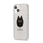 Belgian Tervuren Personalised iPhone 14 Glitter Tough Case Starlight Angled Image