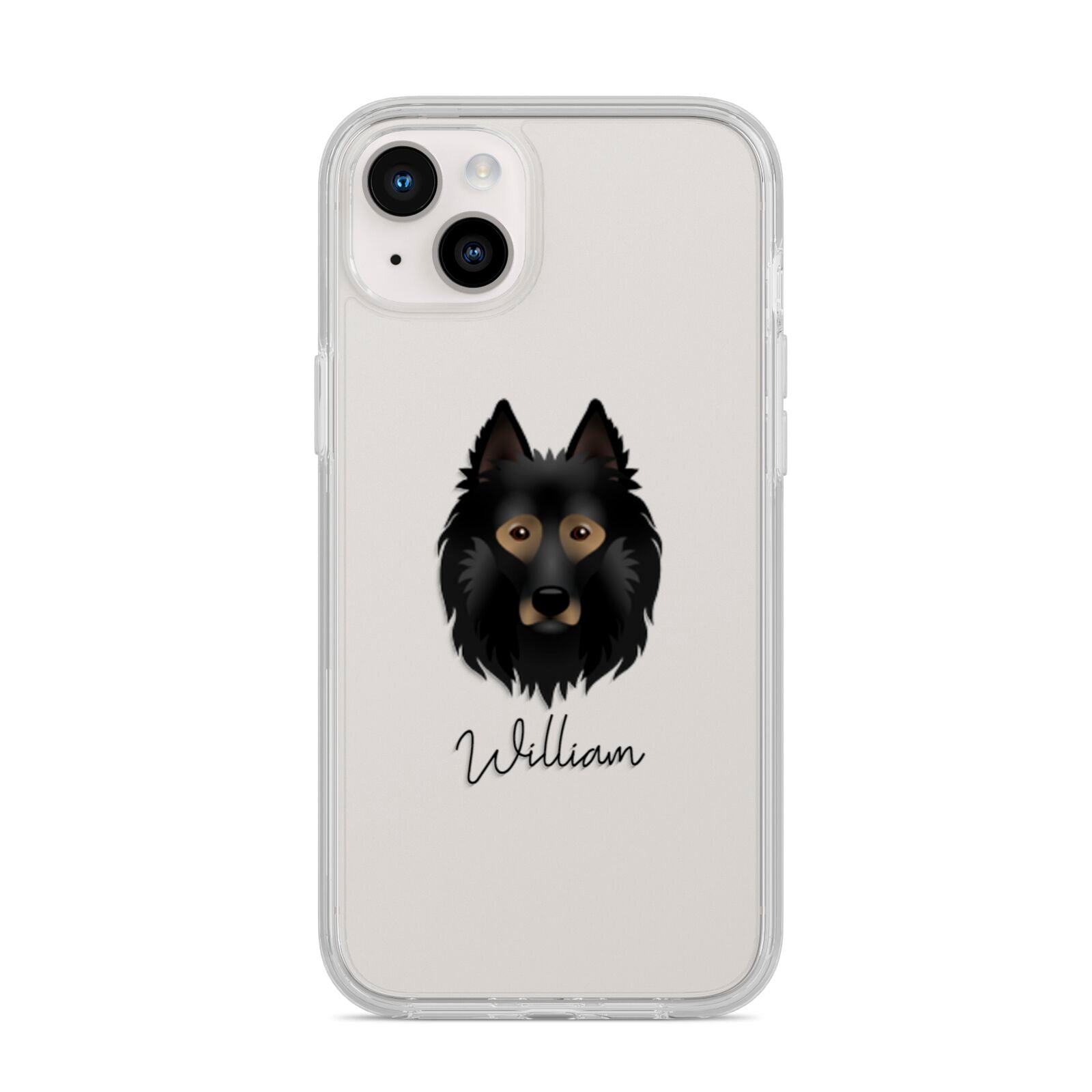 Belgian Tervuren Personalised iPhone 14 Plus Clear Tough Case Starlight