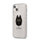 Belgian Tervuren Personalised iPhone 14 Plus Glitter Tough Case Starlight Angled Image