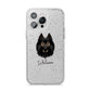 Belgian Tervuren Personalised iPhone 14 Pro Max Glitter Tough Case Silver