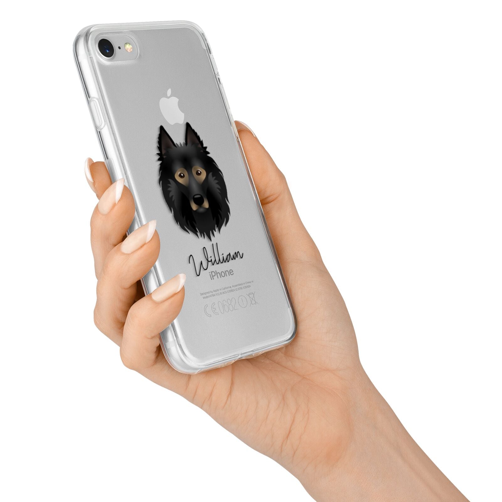 Belgian Tervuren Personalised iPhone 7 Bumper Case on Silver iPhone Alternative Image