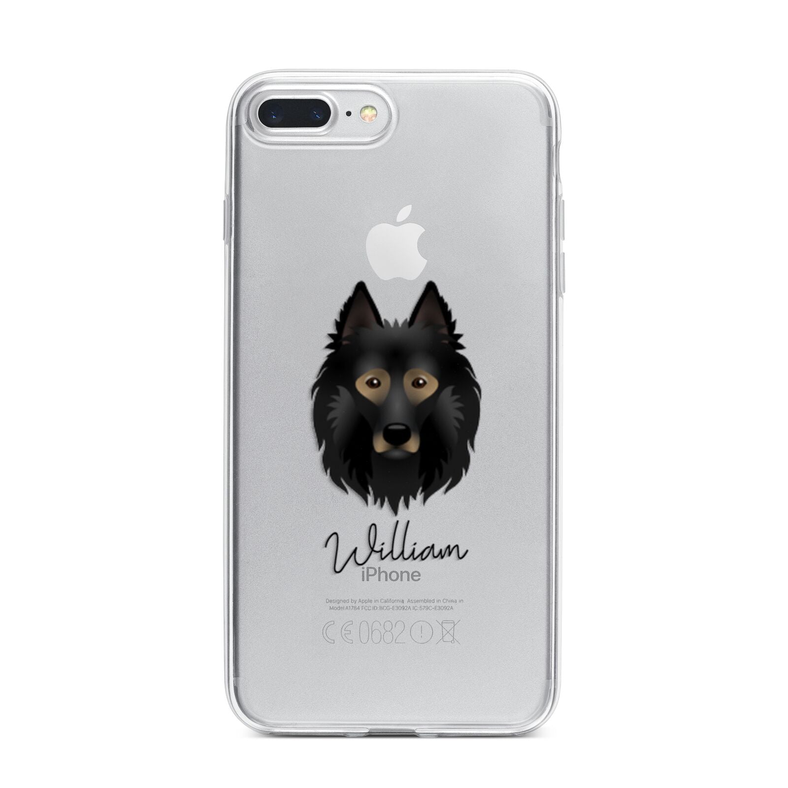 Belgian Tervuren Personalised iPhone 7 Plus Bumper Case on Silver iPhone