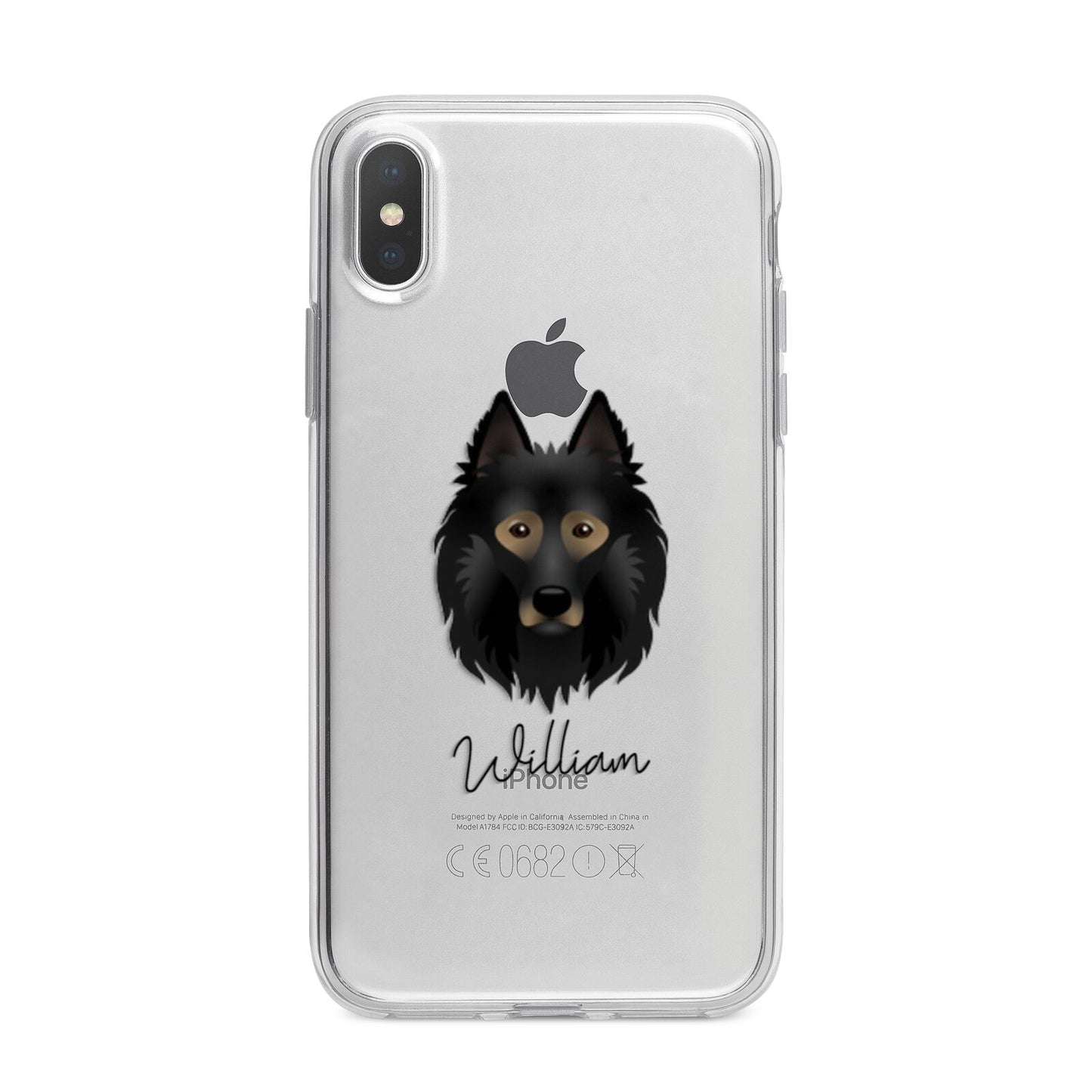 Belgian Tervuren Personalised iPhone X Bumper Case on Silver iPhone Alternative Image 1