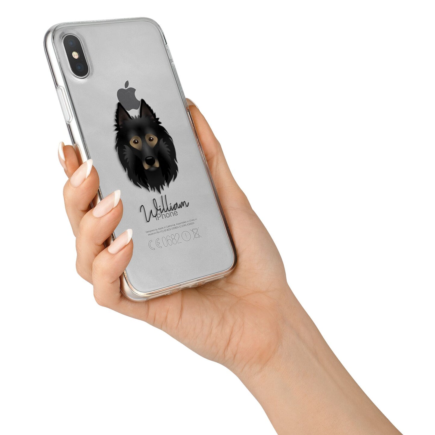 Belgian Tervuren Personalised iPhone X Bumper Case on Silver iPhone Alternative Image 2