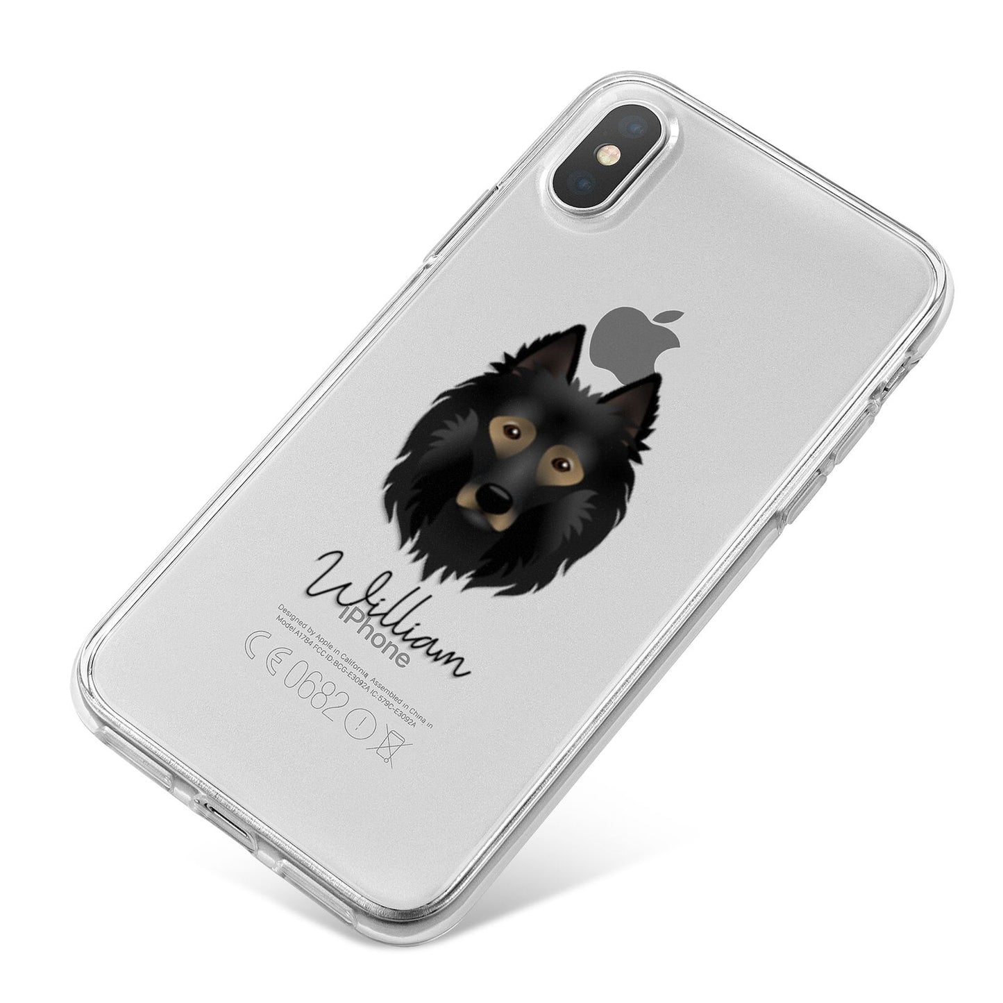 Belgian Tervuren Personalised iPhone X Bumper Case on Silver iPhone