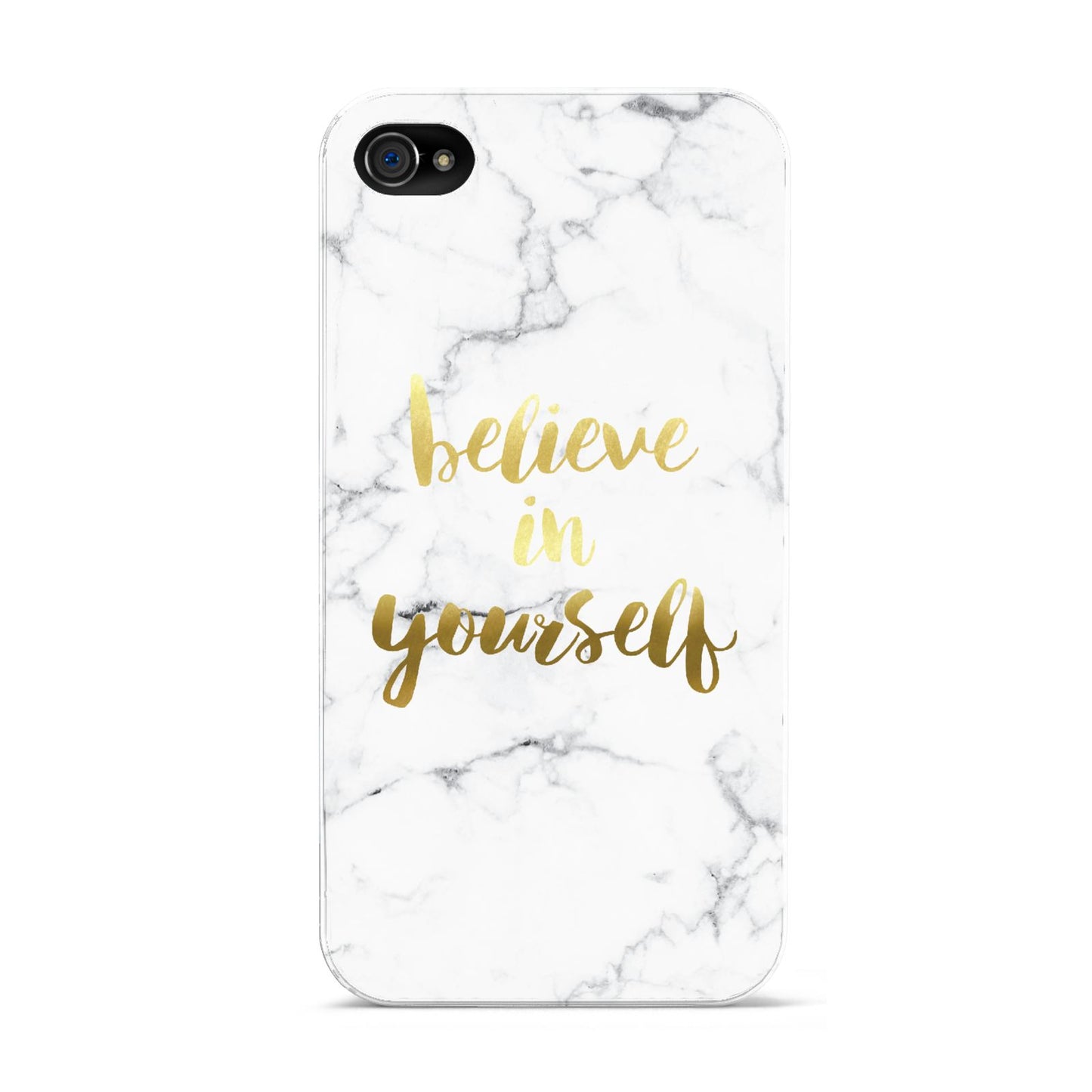Believe In Yourself Gold Marble Apple iPhone 4s Case