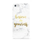 Believe In Yourself Gold Marble Apple iPhone 5 Case