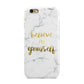 Believe In Yourself Gold Marble Apple iPhone 6 3D Tough Case