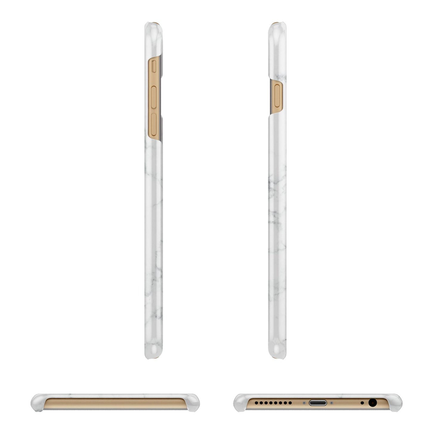 Believe In Yourself Gold Marble Apple iPhone 6 Plus 3D Wrap Snap Case Angled Images