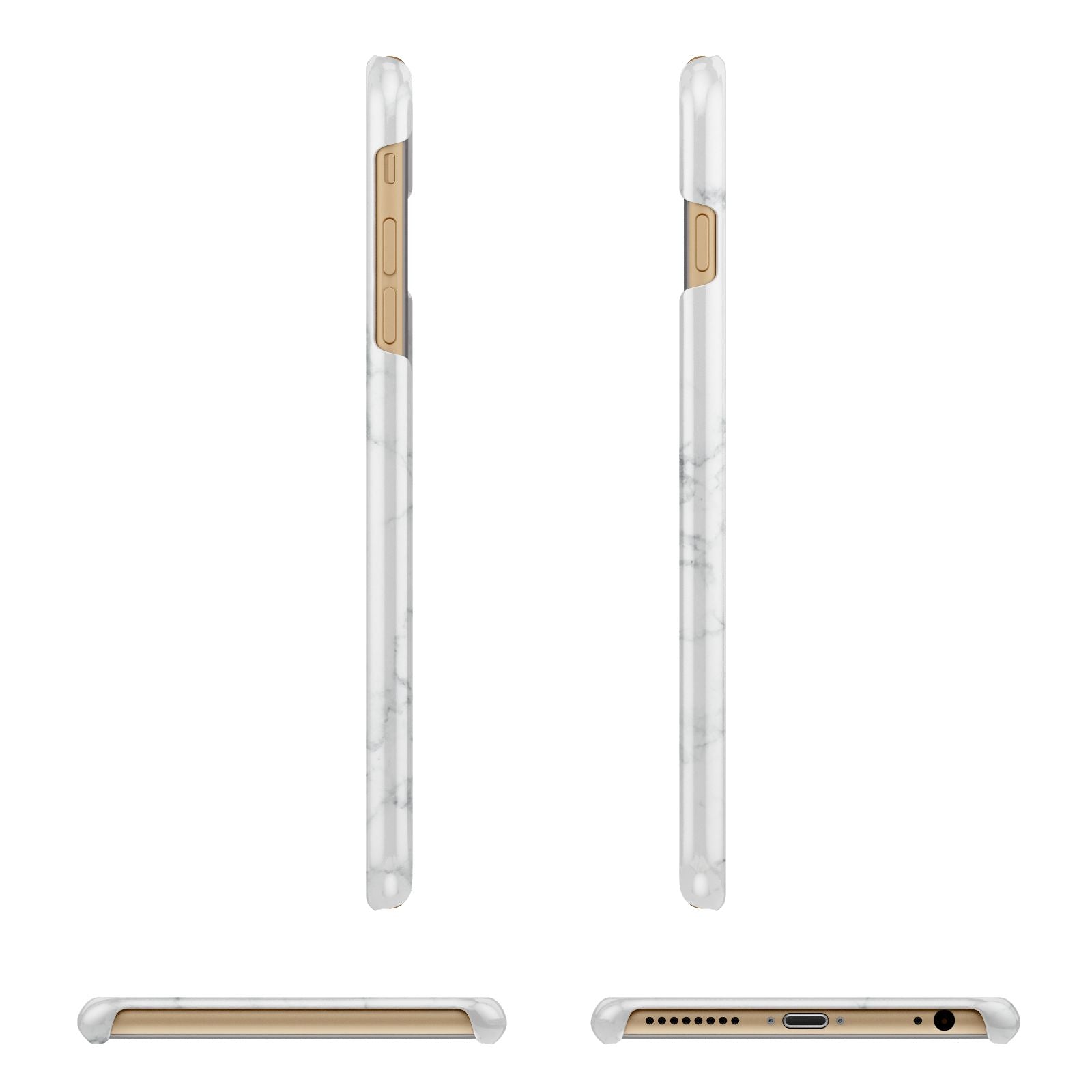 Believe In Yourself Gold Marble Apple iPhone 6 Plus 3D Wrap Snap Case Angled Images