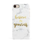 Believe In Yourself Gold Marble Apple iPhone 7 8 3D Snap Case