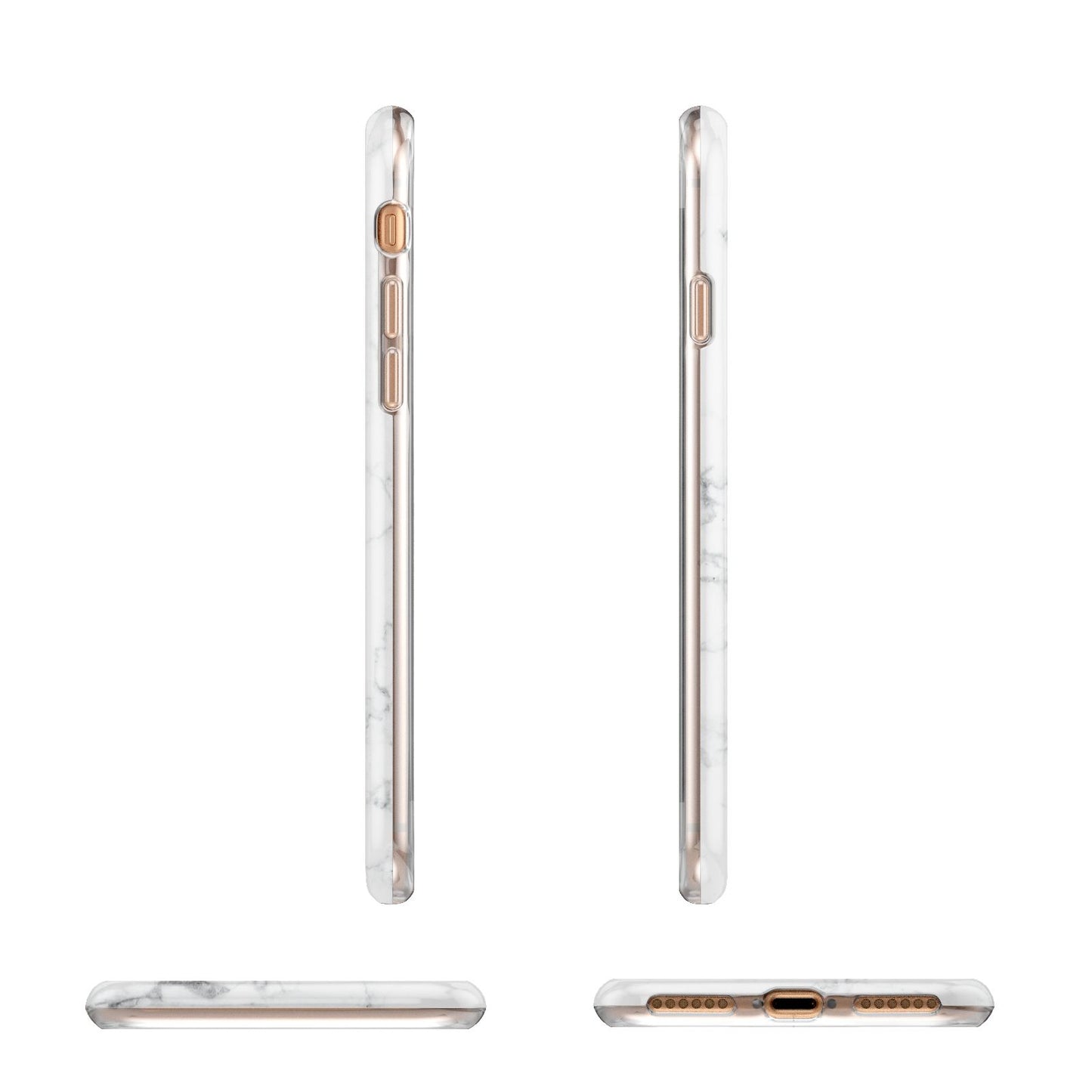 Believe In Yourself Gold Marble Apple iPhone 7 8 3D Wrap Tough Case Alternative Image Angles