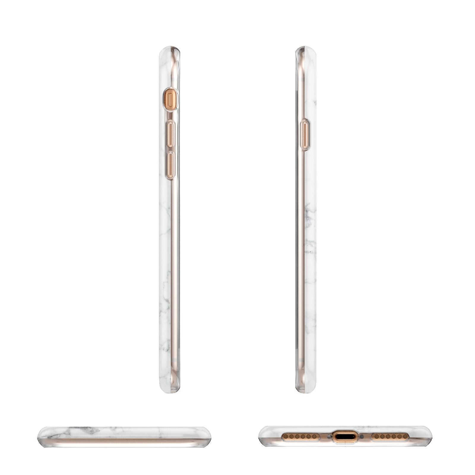 Believe In Yourself Gold Marble Apple iPhone 7 8 3D Wrap Tough Case Alternative Image Angles