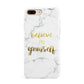 Believe In Yourself Gold Marble Apple iPhone 7 8 Plus 3D Tough Case