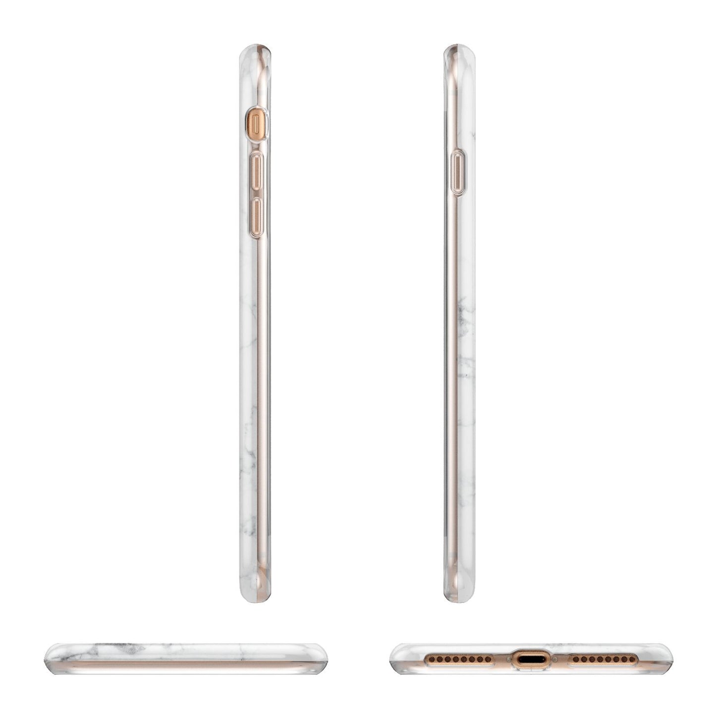 Believe In Yourself Gold Marble Apple iPhone 7 8 Plus 3D Wrap Tough Case Alternative Image Angles