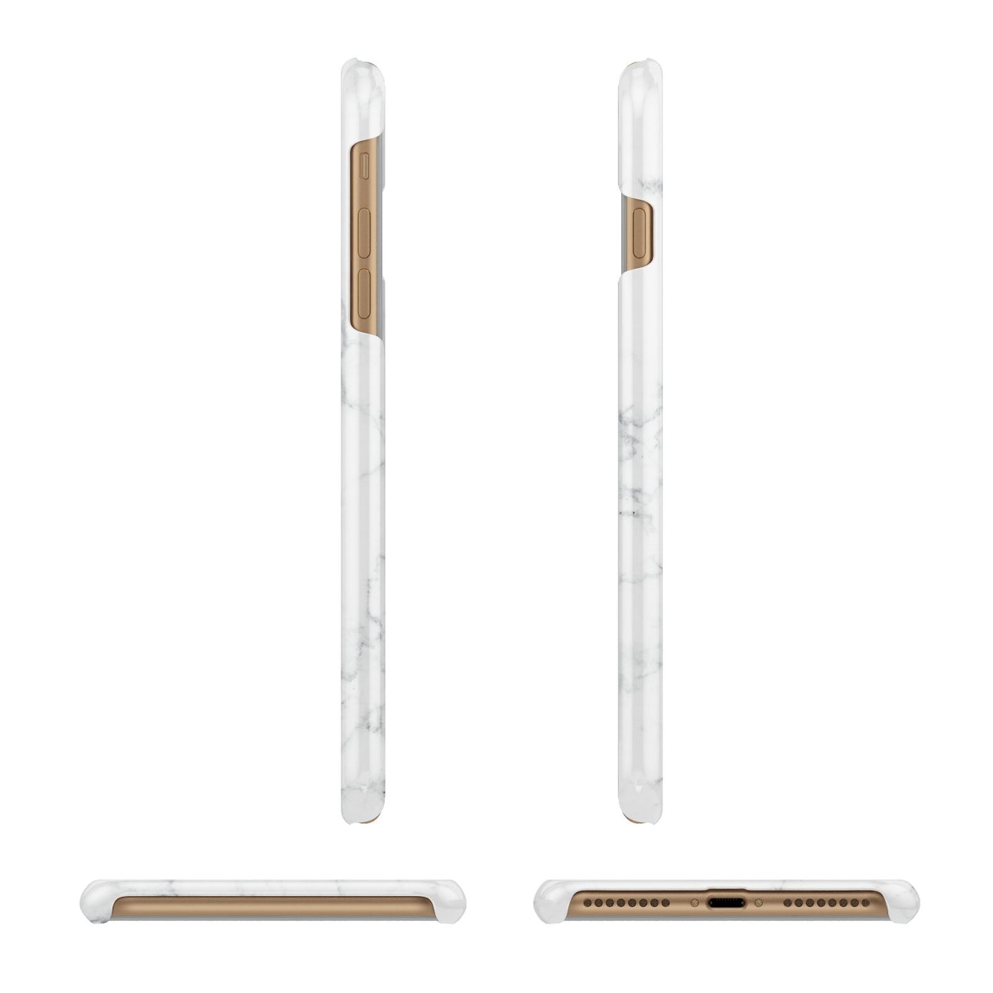 Believe In Yourself Gold Marble Apple iPhone 7 Plus 3D Wrap Snap Case Angled Images