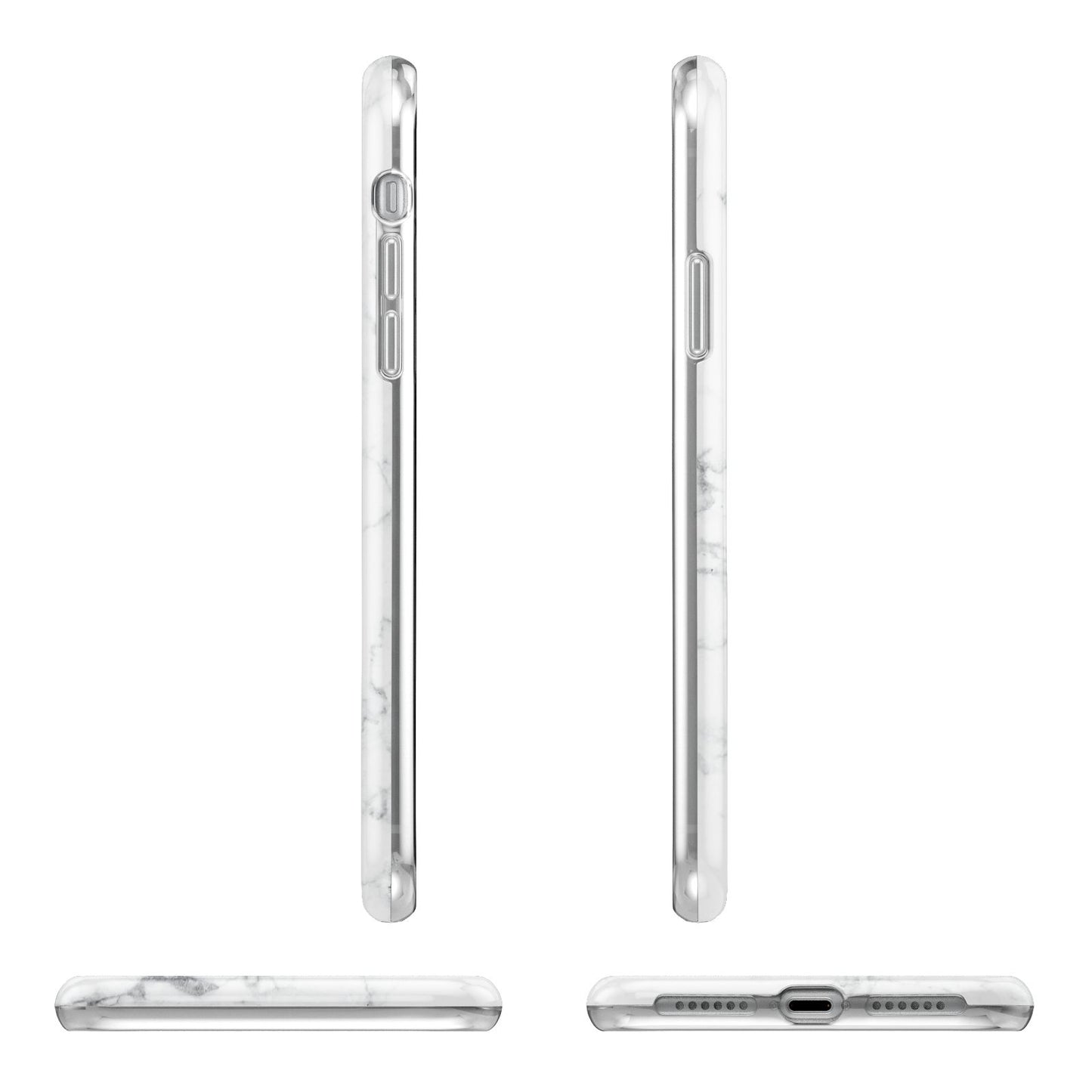 Believe In Yourself Gold Marble Apple iPhone XR in White with 3D Wrap Tough Case Alternative Image Angles