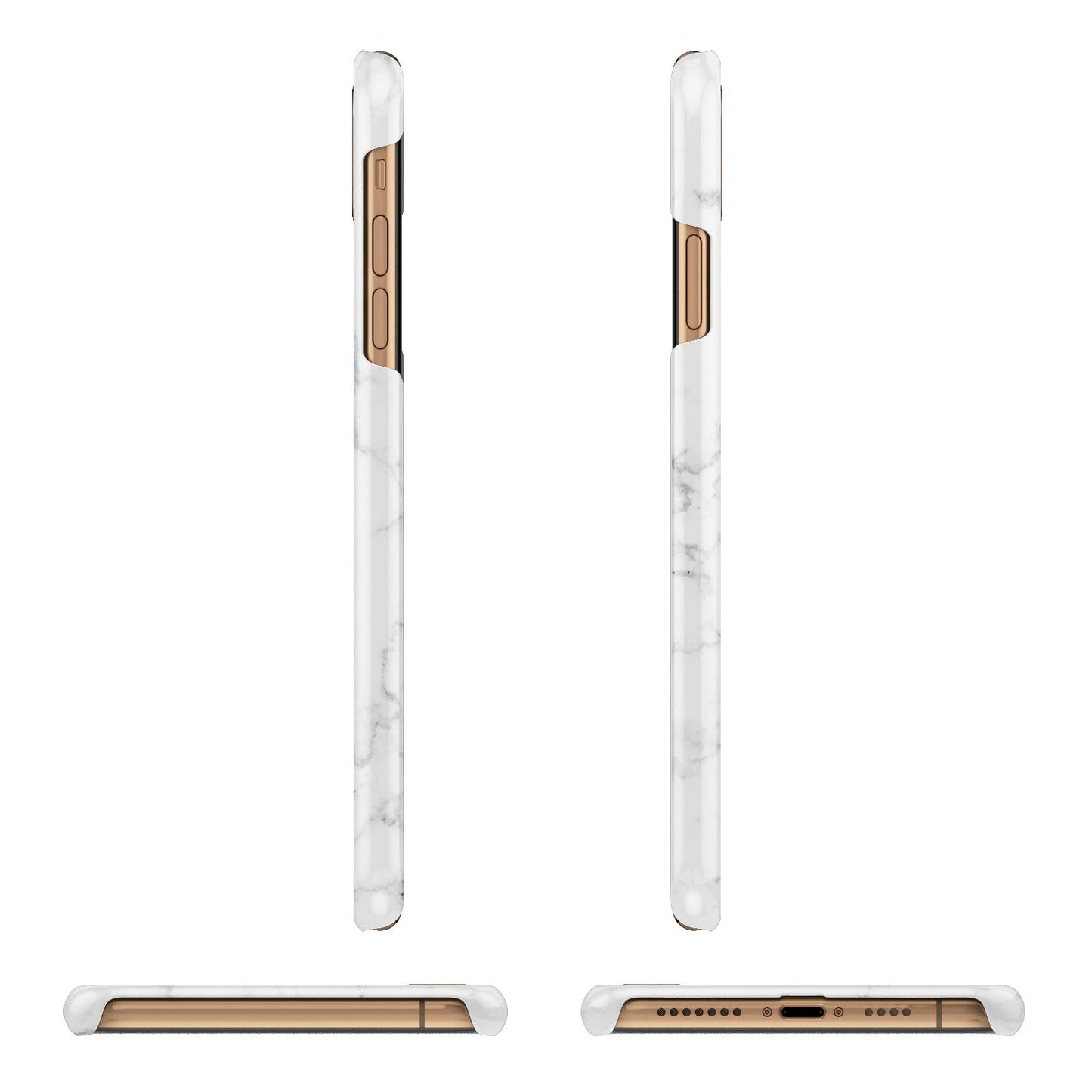 Believe In Yourself Gold Marble Apple iPhone Xs Max 3D Wrap Snap Case Angled Images