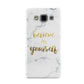 Believe In Yourself Gold Marble Samsung Galaxy A3 Case